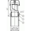 Чертеж Воздушный клапан Hutterer Lechner с Т-образным соединением, DN 40 [Артикул: HL 904T]