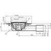 Draft Hutterer & Lechner Floor drain with trap Primus and grate HL3127 (KLICK-KLACK), horizontal, DN40/50 [Code number: HL 90Pr-3127]