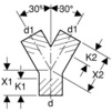 Чертеж Тройник 60° Geberit HDPE двойной Y-образный, d - 110, d1 - 90 [Артикул: 367.480.16.1]