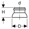 Чертеж Защитный колпак Geberit HDPE для канализационных стояков, d 63 [Артикул: 364.989.16.1]