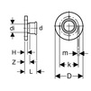 Draft [NO LONGER PRODUCED. REPLACEMENT: 33738] - Geberit Mapress Stainless Steel flange PN 10/16, with pressing socket, d 54 [Code number: 33708]