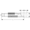 Draft [NO LONGER PRODUCED. REPLACEMENT: 33939] - Geberit Mapress Stainless Steel axial expansion fitting with pressing sockets, d76,1 [Code number: 33929]