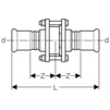 Draft [NO LONGER PRODUCED. REPLACEMENT: 92159] - Geberit Mapress CuNiFe non-return valve, NPW, flanged, d108 [Code number: 92019]