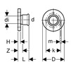 Draft [NO LONGER PRODUCED. REPLACEMENT: 68691] - Geberit Mapress CuNiFe flange PN 6, with pressing socket, d108 [Code number: 68783]