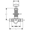 Draft [NO LONGER PRODUCED] - Geberit Mapress concealed stop valve with cover collar, d 28 [Code number: 94905]