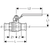 Draft Geberit Mapress ball valve, NPW, with actuator lever, d 15 [Code number: 94922]