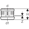 Draft Geberit Silent-PP reducer coupling for joining to Silent-db20, d 75-75 [Code number: 390.396.14.1]