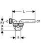 Draft Geberit tubular trap, inlet horizontal, outlet horizontal [Code number: 152.040.16.1]