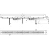 Draft Hutterer & Lechner Extra-flat shower channel, to be mounted in the surface (h = 30 mm!), without cover, horizontal, 2100 mm, DN 50 [Code number: HL 50FF.0/210]