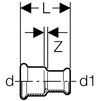 Draft Geberit Mapress Copper adapter socket, d 15-14 [Code number: 62020]