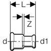 Draft Geberit Mapress Copper adapter socket, d 18-16 [Code number: 62024]