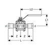 Draft [NO LONGER PRODUCED] - Geberit Mapress ball valve, NPW, with actuator lever, flanged, d 15 [Code number: 50732]