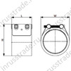 Чертеж Соединительный хомут PAM-GLOBAL® FLEX-INOX-HP