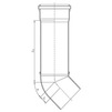 Draft [NO LONGER PRODUCED] - REHAU RAUPIANO PLUS bend 45° for install fire protection sleeve on the ceiling, d - 75 [Code number: 11230561001 / 123 056 001]