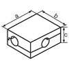 Draft [NO LONGER PRODUCED] - REHAU RAUTITAN noise absorbing box for T-piece d 16-17-20 [Code number: 11371081401 / 137 108 401]