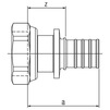 Draft [NO LONGER PRODUCED] - REHAU RAUTITAN MX adapter with union nut, d - 20-G 1/2 [Code number: 11395611002 / 139 561 002]