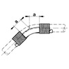 Draft REHAU RAUTITAN pipe bend bracket 45° with springs, d 32 [Code number: 11389211002 / 138 921 002]