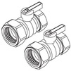 Draft [NO LONGER PRODUCED] - REHAU RAUTITAN set of 2 ball valves, made of brass, for manifold, d - 1" [Code number: 12692621001 / 269 262 001]