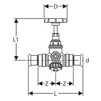 Draft [NO LONGER PRODUCED. REPLACEMENT: 60088] - Geberit Mapress straight seat shut-off valve, d 22 [Code number: 94874]