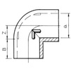 Draft Wavin PVC Pressure Pipe systems Elbow 90°, PVC-U, PN16, d - 50 [Code number: 20126164]