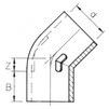 Draft Wavin PVC Pressure Pipe systems Elbow 45°, PVC-U, PN16, d - 50 [Code number: 20126174]