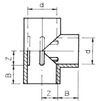 Draft Wavin PVC Pressure Pipe systems T-branch fitting 90°, PVC-U, PN16, d - 50x50x50 [Code number: 20126809]