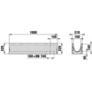 Draft Hauraton FASERFIX KS 150 Channel up to load class F 900, type 01L, with hole DN 100, galvanised, 1000x210x220 mm (price on request) [Code number: 11035 (H)]
