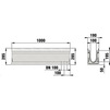 Draft Hauraton FASERFIX SUPER 100 Channel up to load class F 900, with galvanised angle housings, type 020L, with outlet DN 100, 1000x190x285 mm (price on request) [Code number: 6047]