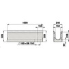 Draft Hauraton FASERFIX SUPER 150 Channel up to load class F 900, with galvanised angle housings, type 010L with hole DN 150, 1000x240x309 mm (price on request) [Code number: 2036]