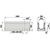 Draft Hauraton FASERFIX SUPER 200 Channel up to load class F 900, with galvanised angle housings, type 010L with hole DN 200, 1000x290x350 mm (price on request) [Code number: 3036]