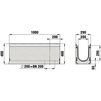 Draft Hauraton FASERFIX SUPER 200 Channel up to load class F 900, with galvanised angle housings, type 020L with hole DN 200, 1000x290x400 mm (price on request) [Code number: 3037]