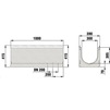 Draft Hauraton FASERFIX SUPER 300 Channel up to load class F 900, with galvanised angle housings, type 01L with outlet DN 200, 1000x390x415 mm (price on request) [Code number: 4045]