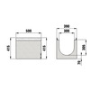Draft Hauraton FASERFIX SUPER 300 Channel up to load class F 900, with galvanised angle housings, type 0105, stainless steel, 500x390x415 mm (price on request) [Code number: 4501]