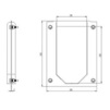 Draft Hauraton RECYFIX MONOTEC 100 Connection plate with screw set, galvanised, channel type 380 (price on request) [Code number: 36047]