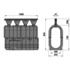 Draft Hauraton RECYFIX HICAP F 300 Slot design made of ductile iron, class E 600, type F 750/200, Traffic, 1000x432x950 mm (price on request) [Code number: 13620]