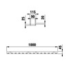 Draft Hauraton DACHFIX STEEL Channel type 45 with mesh grating MW 8/21, silver, 1000x115x45 mm (price on request) [Code number: 61042]
