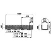 Чертеж Канал Hauraton RECYFIX PLUS 200 с чугунной решеткой GUGI MW 20/30, класс нагрузки D 400, 1000x247x186 мм (цена по запросу) [Артикул: 40775]