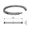 Draft SINIKON Standart Sealing ring, EPDM, D 40 (MOL) [Code number: K.040.dl.mol]