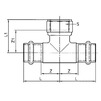 Draft IBP B-Press Tee - Reduced Female Branch, d - 76,1 x 3/4" x 76,1[Code number: P4130G07606076]