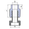Draft Wavin Ekoplastik PPRC Metal reducer with cap nut, d 16x1/2" [Code number: SZM01620XX]