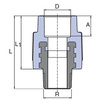 Draft Wavin Ekoplastik PPRC Reducing sleeve with metal male thread, d 32x3/4" [Code number: SZE03225XX]