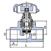 Draft Wavin Ekoplastik PPRC Straight-way valve with drain valve, right, d 40 [Code number: SVEV040PXX]