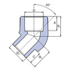 Draft Wavin Ekoplastik Therm Elbow 45° internal / external, d 20 (price on request) [Code number: BKO12045XX]