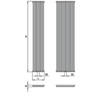 Чертеж Радиатор ISAN MELODY, модель ARUBA, классическое подключение 4×G1/2", 1800/300 мм (цена по запросу) [Артикул: DARU18000300SK01-]