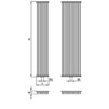 Чертеж Радиатор ISAN MELODY, модель ANTIKA LIGHT, классическое подключение 4×G1/2", 1800/300 мм (цена по запросу) [Артикул: DANL18000300SK01-]