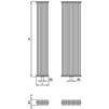 Чертеж Радиатор ISAN MELODY, модель ANTIKA DOUBLE, классическое подключение 4×G1/2", 1800/300 мм (цена по запросу) [Артикул: DAND18000300SK01-]