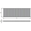 Draft ISAN MELODY Radiator ARUBA DOUBLE HORIZONTAL, standart connection 4×G1/2", 576/1400 mm (price on request) [Code number: DARD05761400SK01-]