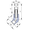 Draft Wavin Ekoplastik PPRC Radiator connection - Elbow 45°, pipe 270 mm, d 20 [Code number: SKORP12045270]