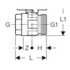 Draft Geberit Mepla Ball valve (2 pc), nickel-plated, G 1" [Code number: 652.418.22.1]