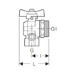 Draft Geberit Angle-seat stop valve (2 pc), nickel-plated, G 1" [Code number: 652.417.22.1]